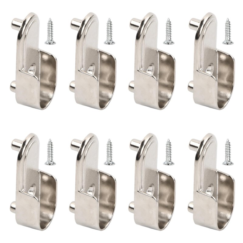 Dokpav 8 Pcs Oval Closet Rod End Supports, 15mm x