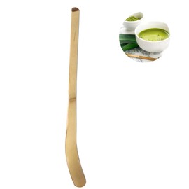 GIONAR 1 x Matcha Spoon, Handmade Tea Spoon Made of White Bamboo, 18 cm, Bamboo Whisk Matcha, Traditional Scoop Chashaku Made of Bamboo