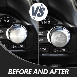 Dinosaur Carving Car Interior Decal, Stainless Steel, Compatible with Your Chrysler Pacifica, Chrysler 200/300, Dodge Durango, Voyager, Dodge Ram 1500 & 2500.