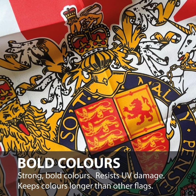 NWFlags Outdoor Heavy Union Jack Crest Flag 5ft x 3ft