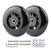 WHEELGOO 2-Pack PU Luggage Suitcase Replacement Wheels Repair Kit w/ABEC-7