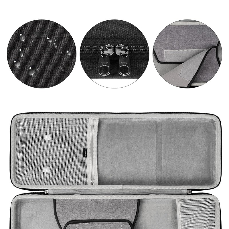 Geekria 90%-96% Keyboard and Mouse Case, Hard Shell Travel Carrying