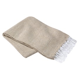 La Montana Heavyweight Mexican Blankets and Throws, 6 Pack Yoga Blanket for Schools and Studios, 76" x 51" Solid Outdoor Blanket for Camping, Beach, or Picnic, Throw Blanket for Bed or Sofa, Tan