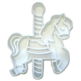 CAROUSEL HORSE DETAILED MERRY GO ROUND AMUSEMENT PARK RIDE COOKIE CUTTER MADE IN USA PR2611