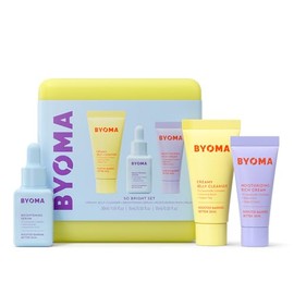 BYOMA So Bright Set - Set de Reparación de Barrera para Cuidado de la Piel más Luminosa - Limpiador Cremoso en Jelly, Suero Facial Iluminador y Hidratante Facial de Ceramidas - Cuidado de la Piel