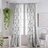 Peri Home Chenille Lattice Sheer Back Tab Single Curtain Panel,