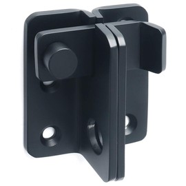 Sayayo Slide Bolt Door Lock Gate Latch Tiny Padlock Hasp Larger Designed, Solid Stainless Steel Matte Black, EMS3005-B