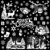 DERAYEE Decorative Stickers for Christmas Window Static Stickers White Pack