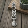 English Made Pewter Daffodil and Hearts Lovespoon, Welsh Design, 150