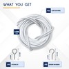 Dikots Net Curtain Wire and Hooks Set - 10 Meter