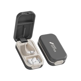 Hafigigi Pill Cutter Splitter for Small or Large Pills with Safety Lock - Accurate and Easy Travel-Friendly Design for Daily Use (Black)