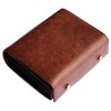 IrideScent PUEBLO Men's Bi-fold Wallet, Box-shaped Coin Purse, Italian Leather,