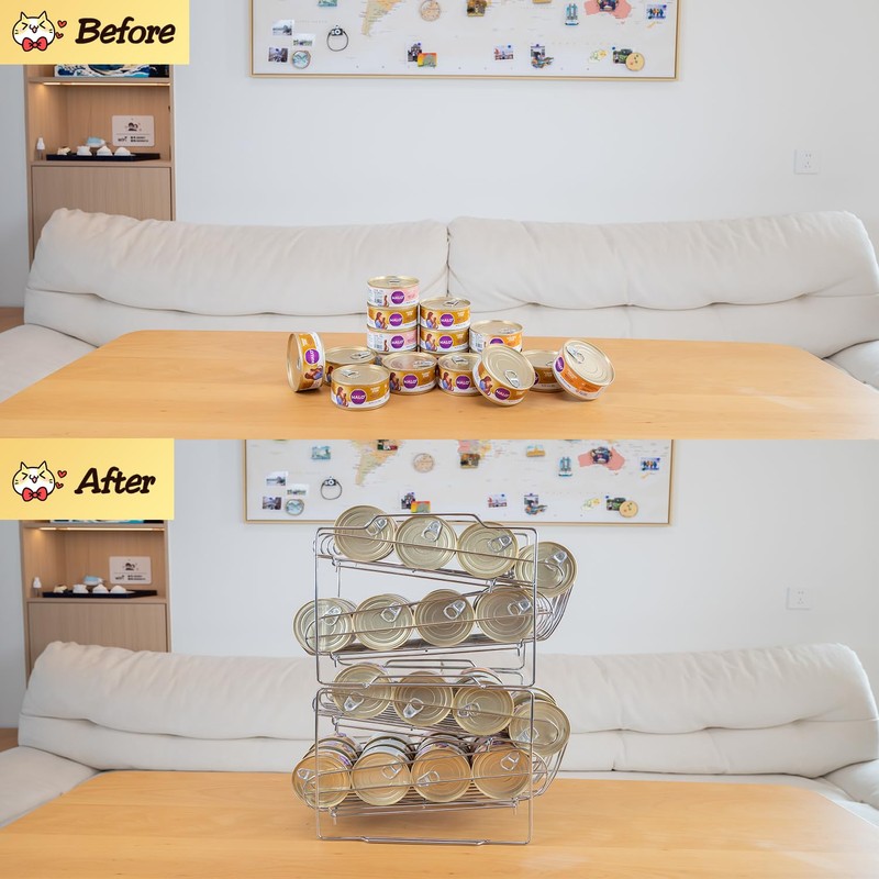 WIWIWISAM cat food can storage wet cat food can rack