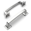 Amerdeco 10 Pack Polished Chrome Cabinet Pulls 3-3/4 Inch(96mm) Hole