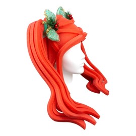 FOAM PARTY HATS Christmas Double Ponytail Wig - Cosplay Wigs - Drag Queen Wig - Party Favors - Photobooth Props - Ginger Wig
