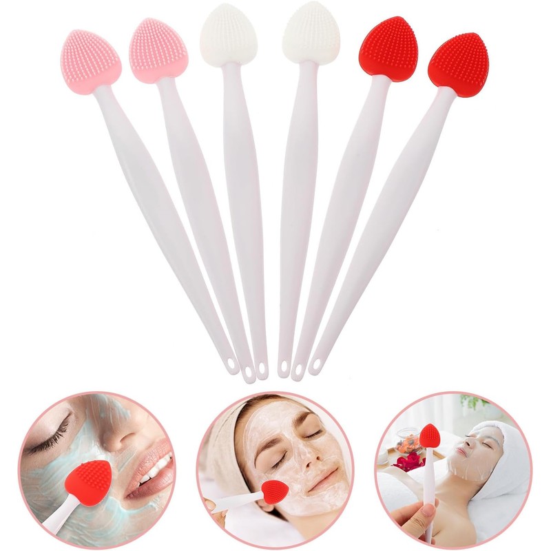 Hohopeti Exfoliante Labial de Silicona 6piezas Diseño Ergonómico y Ligero