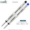 Schmidt P8127 Black, Blue Capless Rollerball Refill, Medium Tip 0.7mm