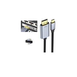 aibileec Input USB Type C Conver to DisplayPort Video Cable Output, for PC,Smartphone, Tablet Connect to TV, Monitor, Projector Mirror Casting 8K 60hz 7.1 Audio 6-feet (USB C to DP)