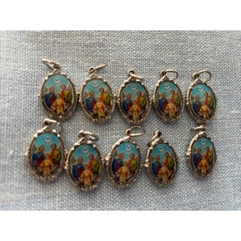 The Holy  Family  Medal Pendant Charm | Silver Tone | Catholic Medal