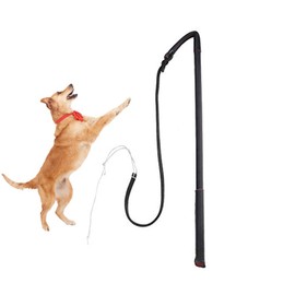 Pssopp Cowhide Dog Agitation Whip Dog Teaser Wand Dog Training Whip Dog Teaser Wand Outdoor Playing for Pulling, Chasing, Chewing, Teasing, Training