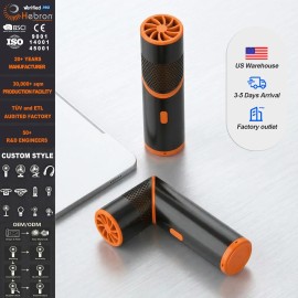 WindBillion Electric Rechargeable Mini Fan, Portable Turbo 3-Speed USB Fan for Home & Car Usecolor: Black, Plug Type: USB