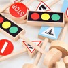 16pcs/Set Artistic Knowledgeable Toy Mini Electric Traffic Lights Compact and