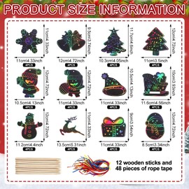 UOY Scratch Pictures Craft Set, Scratch Pictures Masks Children, DIY Masks Scratch Paper, Scratch Art for Crafts for All Saints Festival Party Decoration DIY Crafts (C)