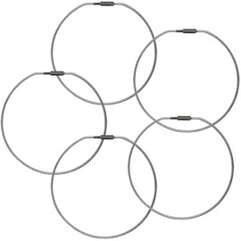 Lucky Line Threaded Locking Key Rings 6", (79605), Silver