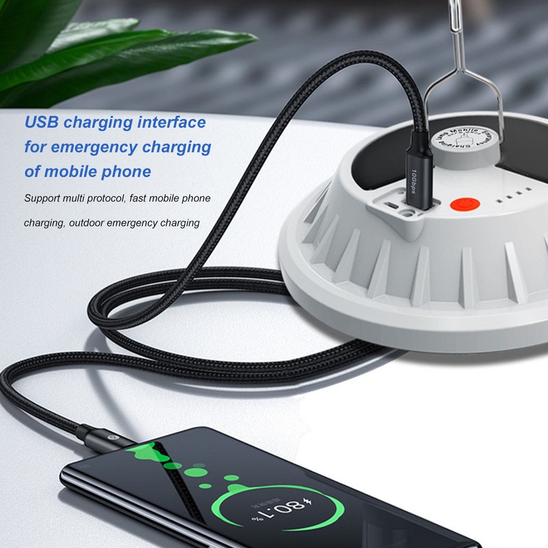 Solar Emergency Light IP65 Waterproof 60 LEDs USB Rechargeable Camping