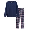 MoFiz Men's Pajamas Plaid Sets Sleepwear Long Sleeve Shirts and