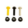 Connect 31530 Number Plate Fixing 1" White Screws/Nuts 100pc