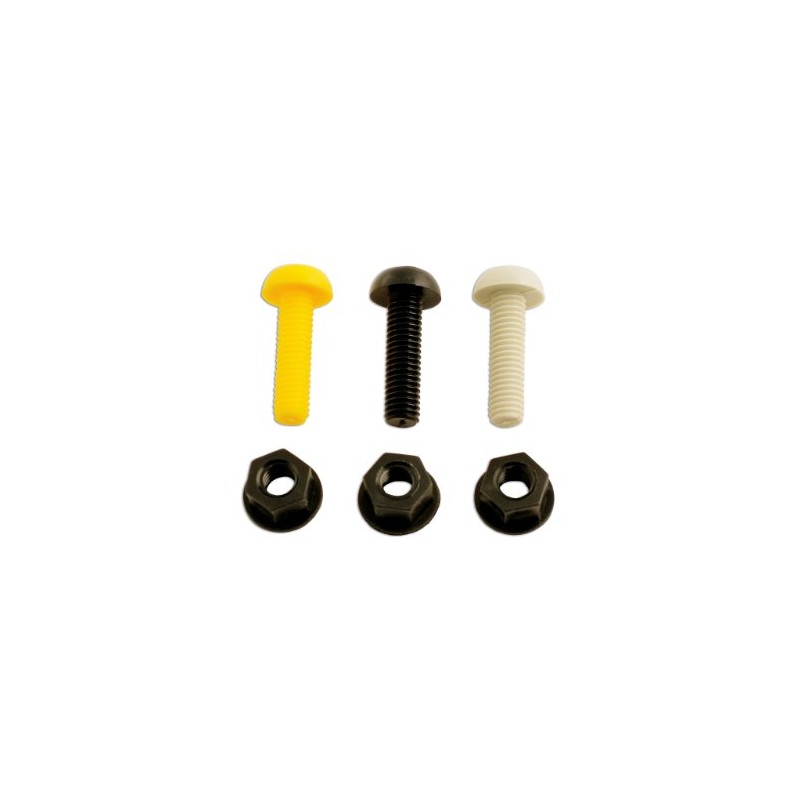 Connect 31530 Number Plate Fixing 1" White Screws/Nuts 100pc