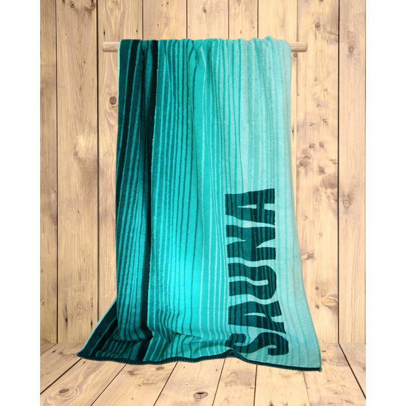 Lashuma Oslo Sauna Towel, Lying Towel, Turquoise, Green, Absorbent Sauna