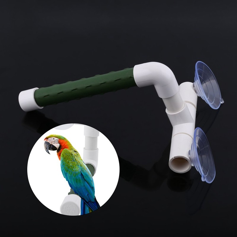 Parrot Bath Perch,Bird Perches Parrot Budgie Foldable Suction Cup Window