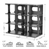 HAIXIN Vertical Narrow Tall Shoe Rack for Front Door Entrance,