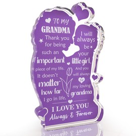 Grandma Gifts, Mothers Day Gifts for Grandma, Great Grandma Christmas Gifts, Gifts for Grandma from Granddaughter, Gigi Gifts for Grandma Home Decorative Acrylic Plaque Sign 5 x 3 Inch