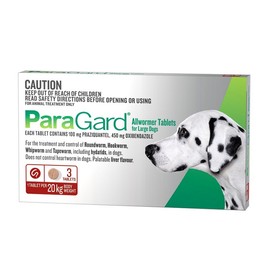 ParaGard Allwormer for Large Dogs (Up to 20kg) Tab X 3
