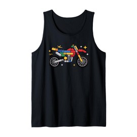 Master Builder Motocross Bike Brick Builders Building Blocks Tank Top