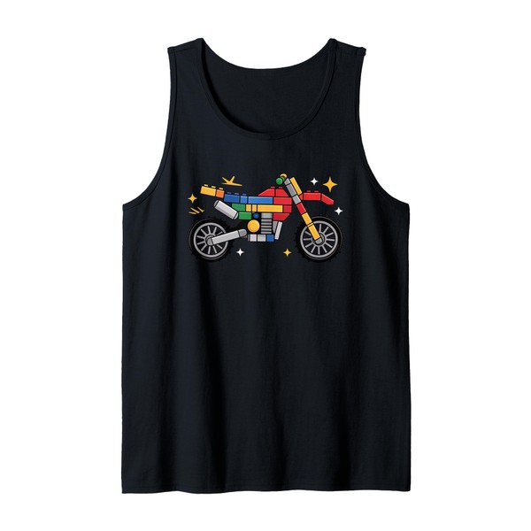 Master Builder Motocross Bike Brick Builders Building Blocks Tank Top