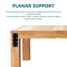 Flat Brackets for Wood, L Brackets Metal Flat Plates: Flat Straight Brackets-Flat Bracket-Black Flat Mending Plate-Flat Brace Brackets-Connector Mending Plates-Repair Fixing Bracket