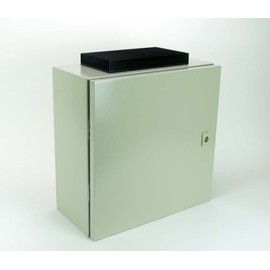 Wall-Mount 16x16x8 Metal Box Enclosure for 4 Controllers w/ 80A Heat Sink, Indoor/Outdoor