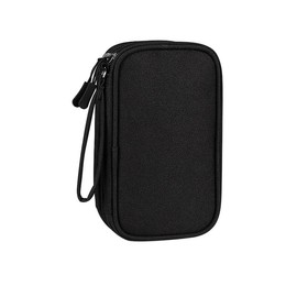 PAPOEEA Cable Bag Electronic Bag Organiser Universal Cable Organiser Bag, black, Solid