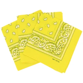 Laciteinterdite Set of 3 Paisley Bandanas for Men and Women, 57 x 57 cm One Size yellow