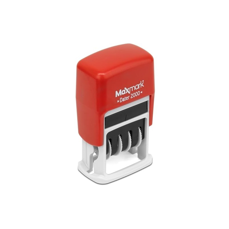MaxMark 2000 Dater - Sello de fecha autoentintado, color rojo