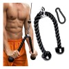 Cuerda de Tríceps Tzawhst 70cm Antideslizante Negro de Acero para