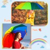 Cunno 12 Pieces Rainbow Umbrella Portable Tri Folded Umbrella 10