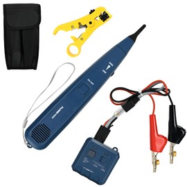 Pro 3000 Tone Generator and Probe Kit with Cable Stripper, Tone Generator Wire Tracer, Handheld Telephone Line Finder with SmartTone Technology, for Flat or Round Cat5 Cat6 Wire
