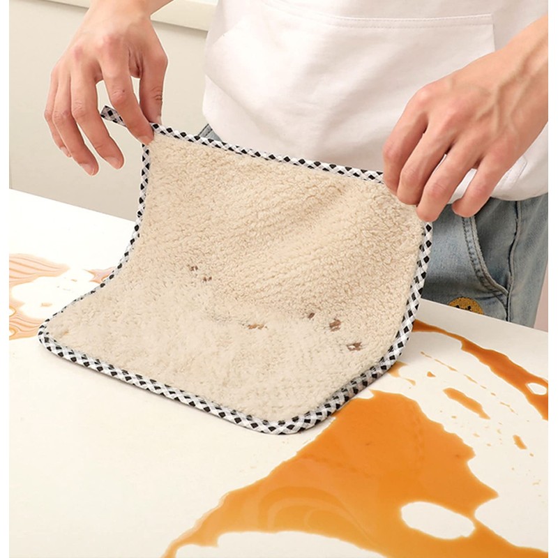 Wolpin Microfiber Cleaning Cloths, 5 Pcs 25 x 25 cms