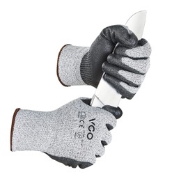 [Vgo...] Blade-proof Gloves, Anti-slip, Cut Resistant Gloves, Anti-Cut, Anti-Cut, Work Gloves, Safety Gloves, Cut-Resistant Gloves, For Work, Cut Prevention, Glass Industry, Disaster Prevention, Rescue, Cut-Resistant, EN388 Level 3 (M, Gray, SK2131-G)