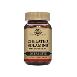 Solgar Chelated Solamins Multimineral Tablets - Pack of 90 - Calcium, Iron, Magnesium and Zinc - with Enzymes That Support Life Sustaining Functions - Vegan, Kosher and Gluten-Free